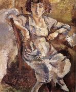 Jules Pascin Portrait of woman painting